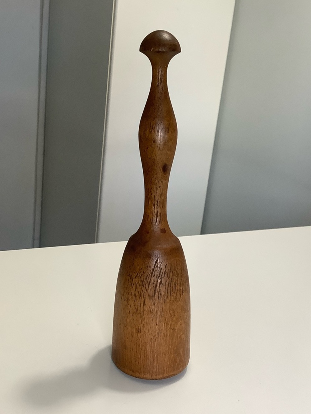 Vintage Carved Wooden Food Masher 11”
